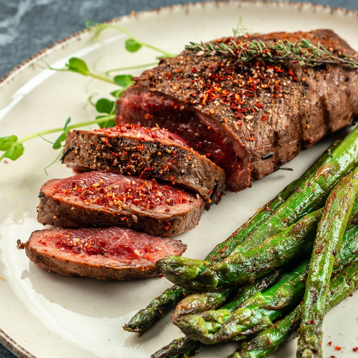 Grass-finished beef petit tender steak from SK Prime Pastures