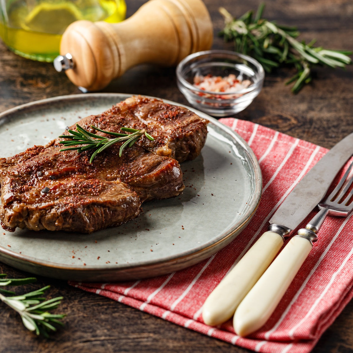 Grass-finished beef Denver steak from SK Prime Pastures