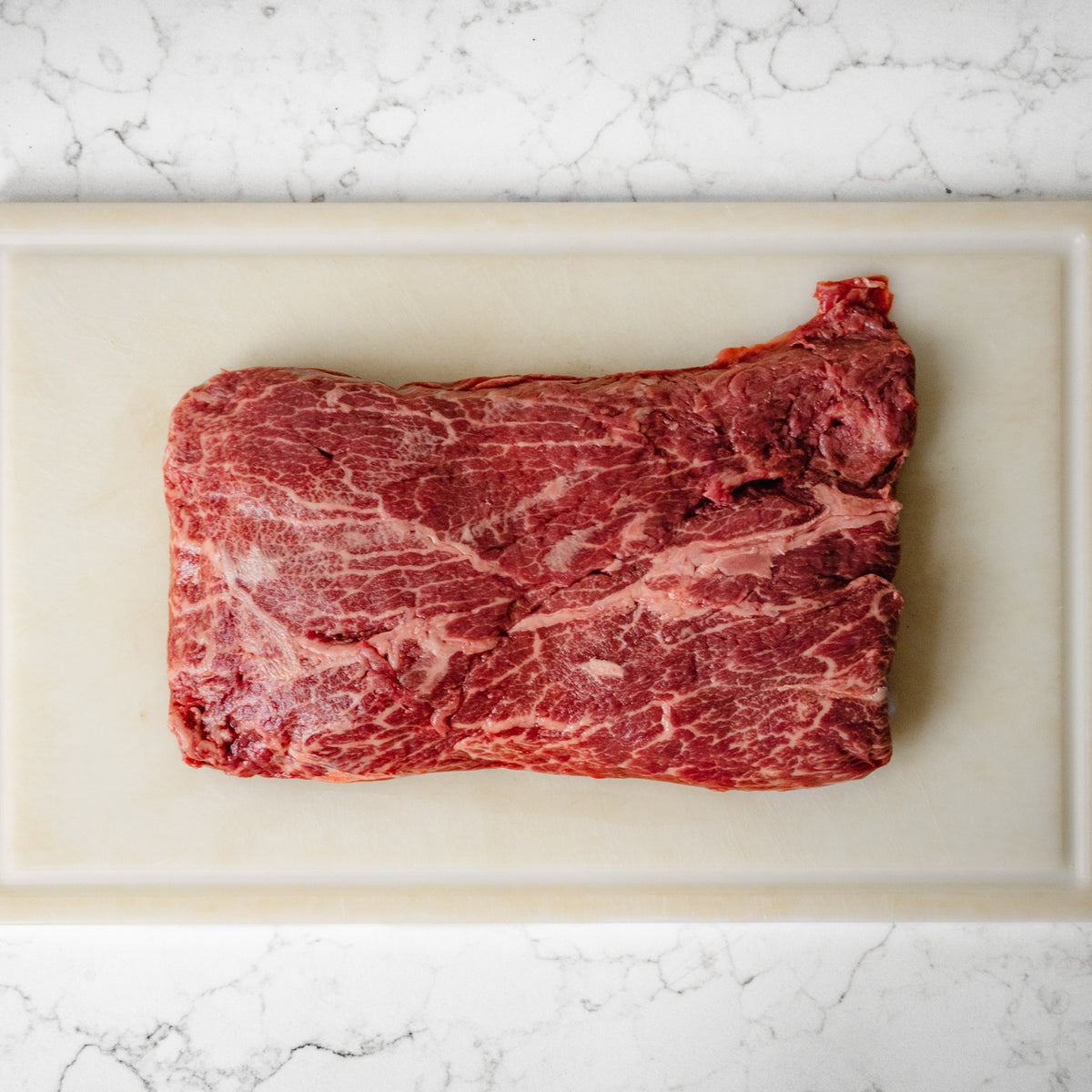Grass-finished beef flat iron steak from SK Prime Pastures