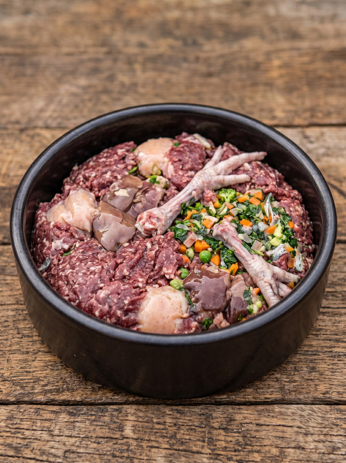 Boone's dinner, raw & ready