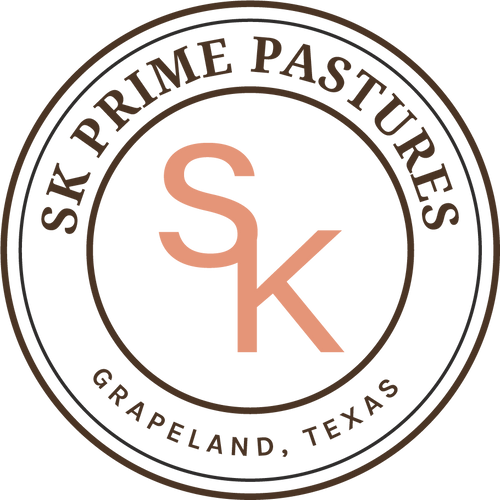 SK Prime Pastures circular badge logo — Grapeland, Texas