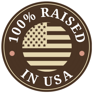 100% Raised in USA seal